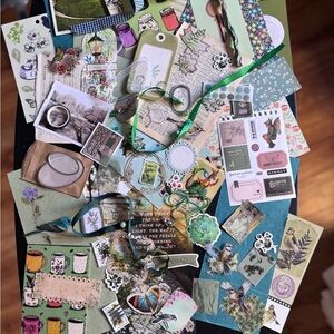 Whimsical woodland ephemera bundle. 🌿🍃 Junk journal included! 100+ pieces